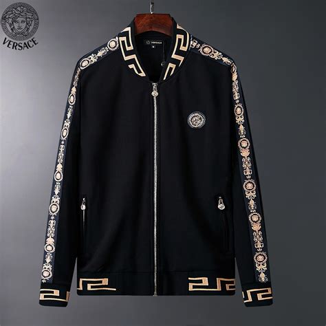 versace tracksuit black and gold|versace tracksuit men's for cheap.